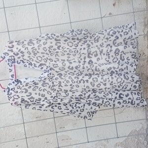 White and gray dress